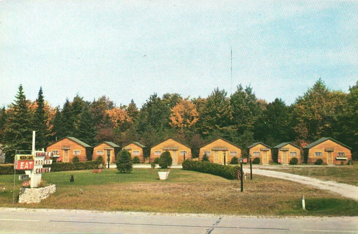 Snuggle-Inn Cabins and Restaurant - Old Postcard (newer photo)
